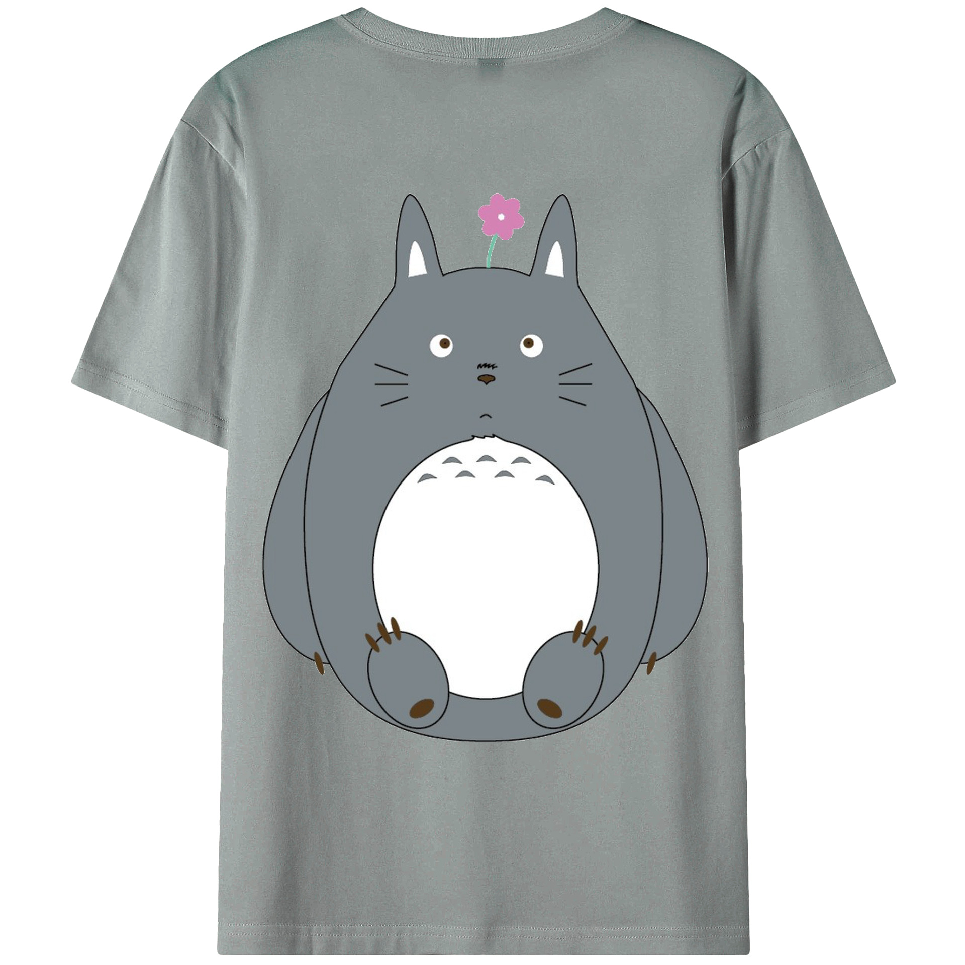 （画像用） となりのトトロ 草壁メイ 草壁サツキ My Neighbor Totoro Satsuki Kusakabe Mei Kusakabe 綿100％ メンズ半袖Tシャツ（バックプリント） 通気性